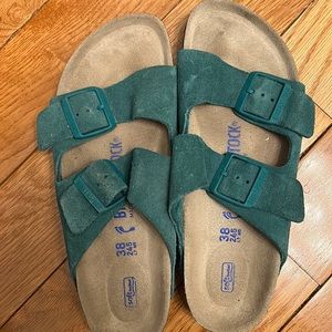 Turquoise Birkenstock Sandals size 38/7 - never worn